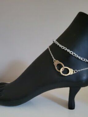 Lightweight Silver Handcuff Anklet